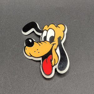 Pluto Pinback Button Lapel Pin Brooch Hard Plastic
